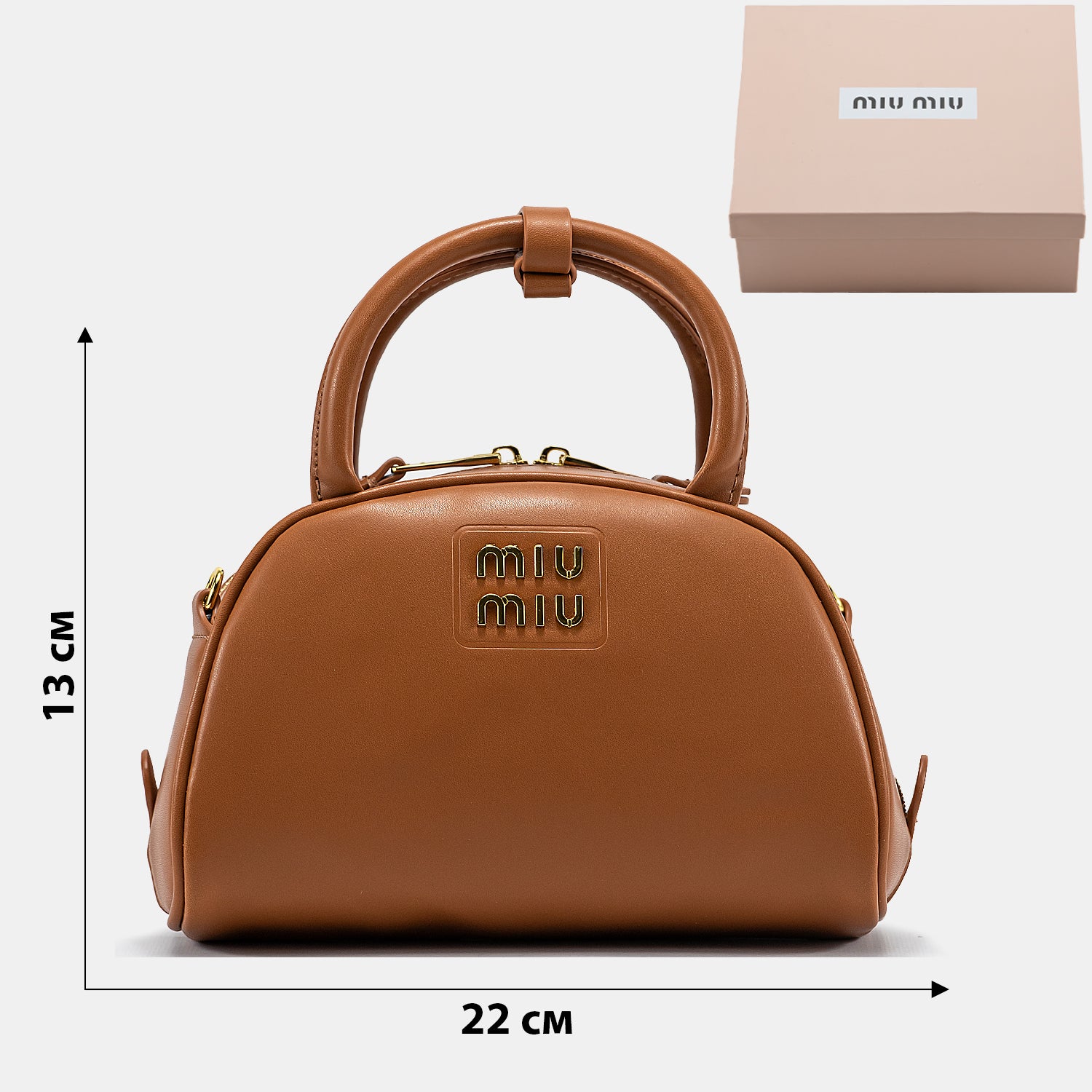 MIU MIU LEATHER TOP-HANDLE BAG
