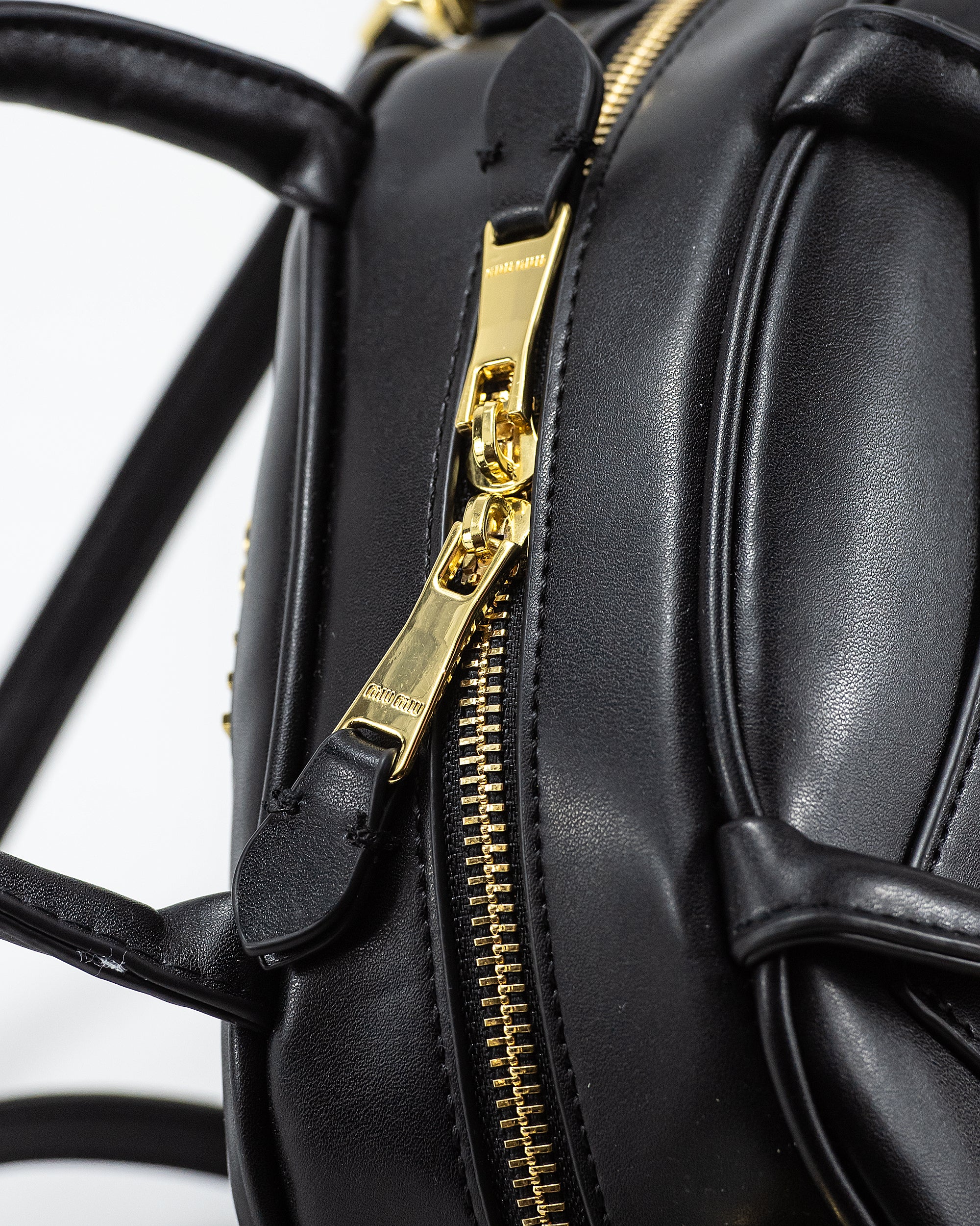 MIU MIU LEATHER TOP-HANDLE BAG