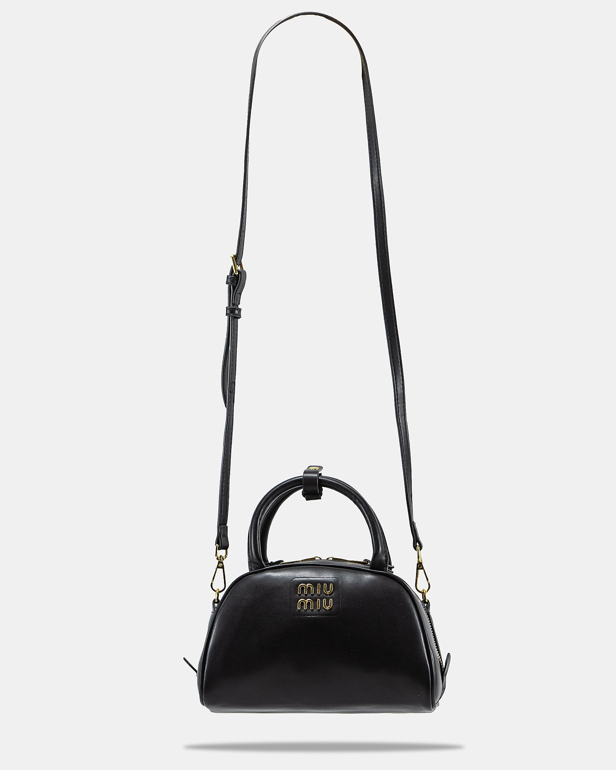 MIU MIU LEATHER TOP-HANDLE BAG