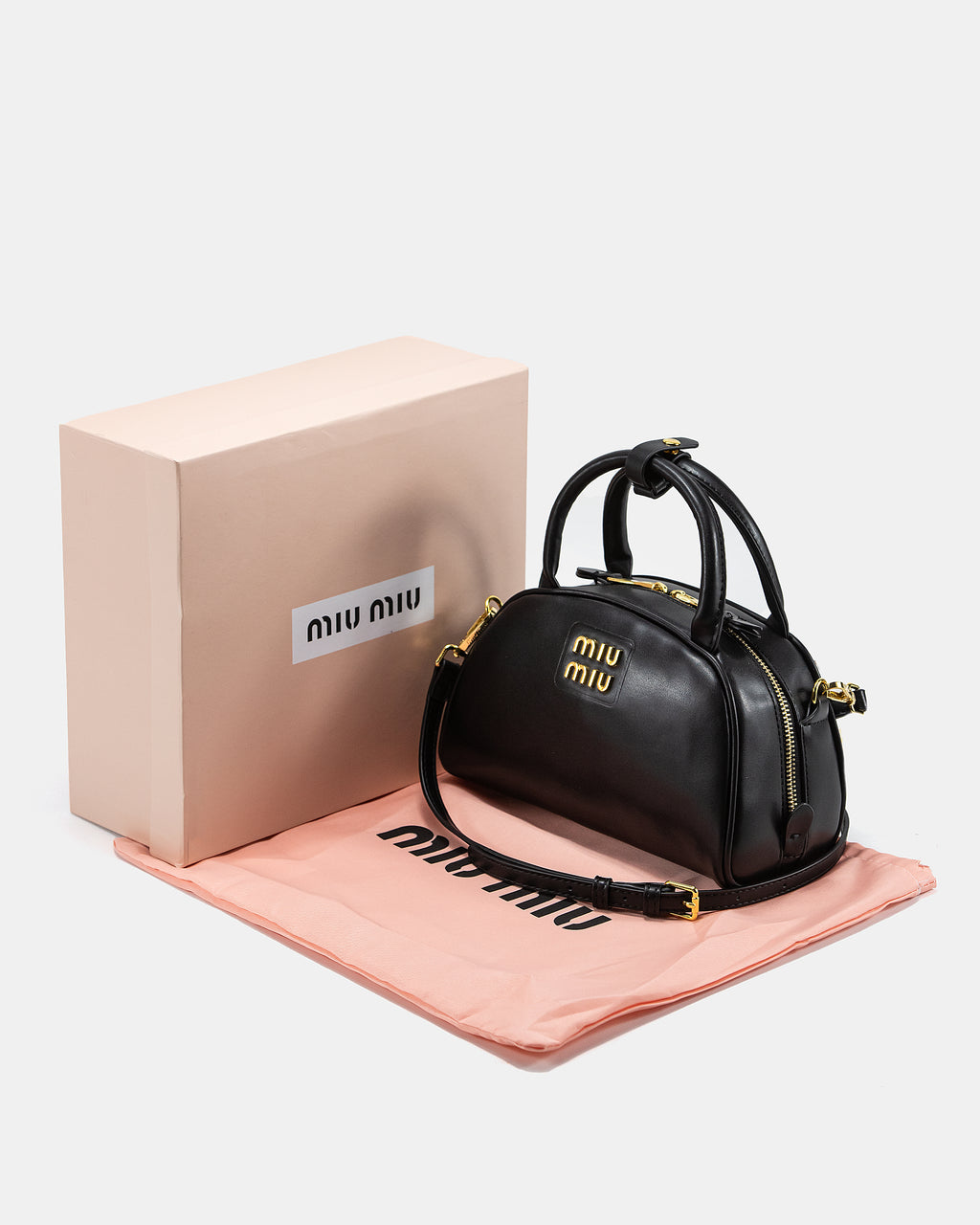 MIU MIU LEATHER TOP-HANDLE BAG