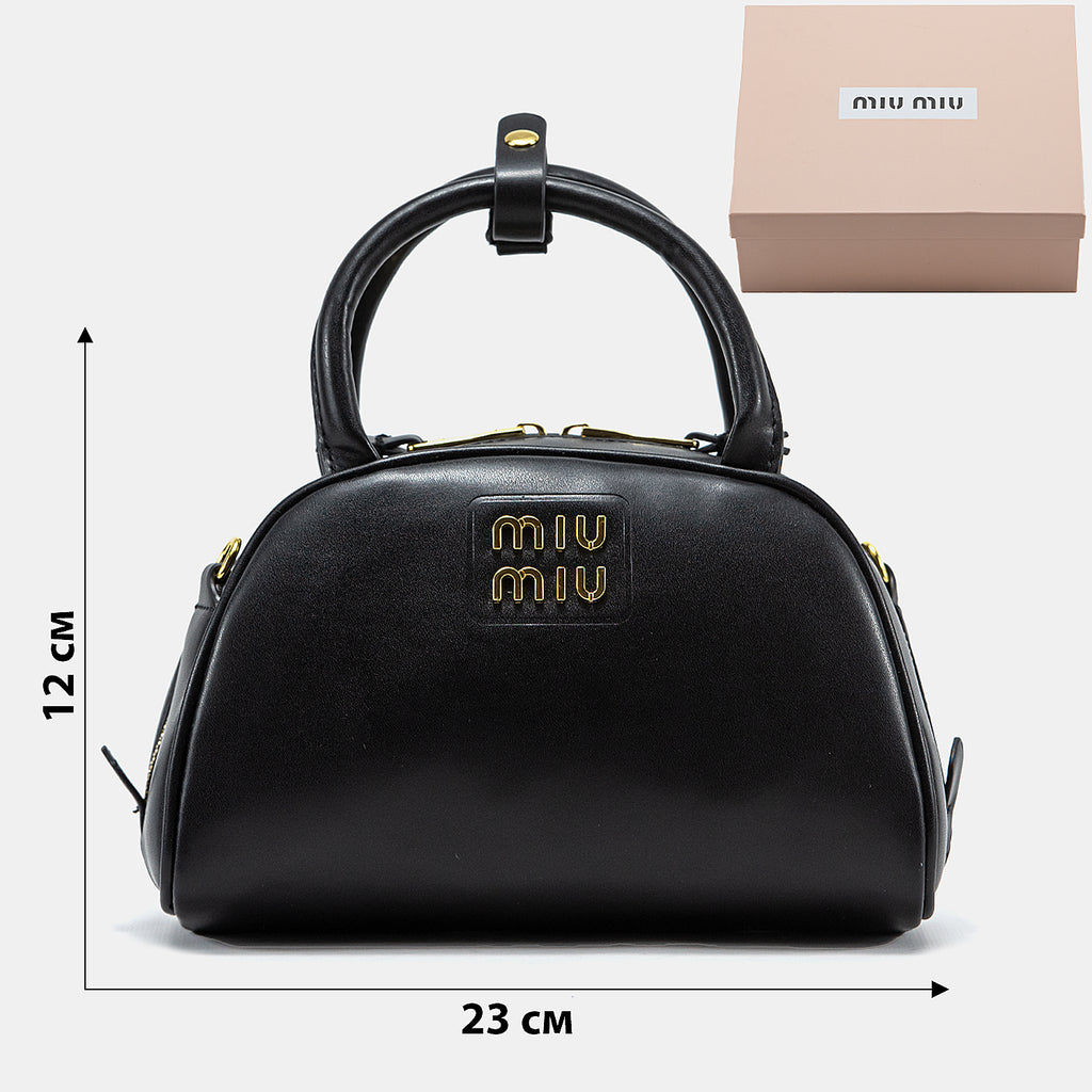 MIU MIU LEATHER TOP-HANDLE BAG