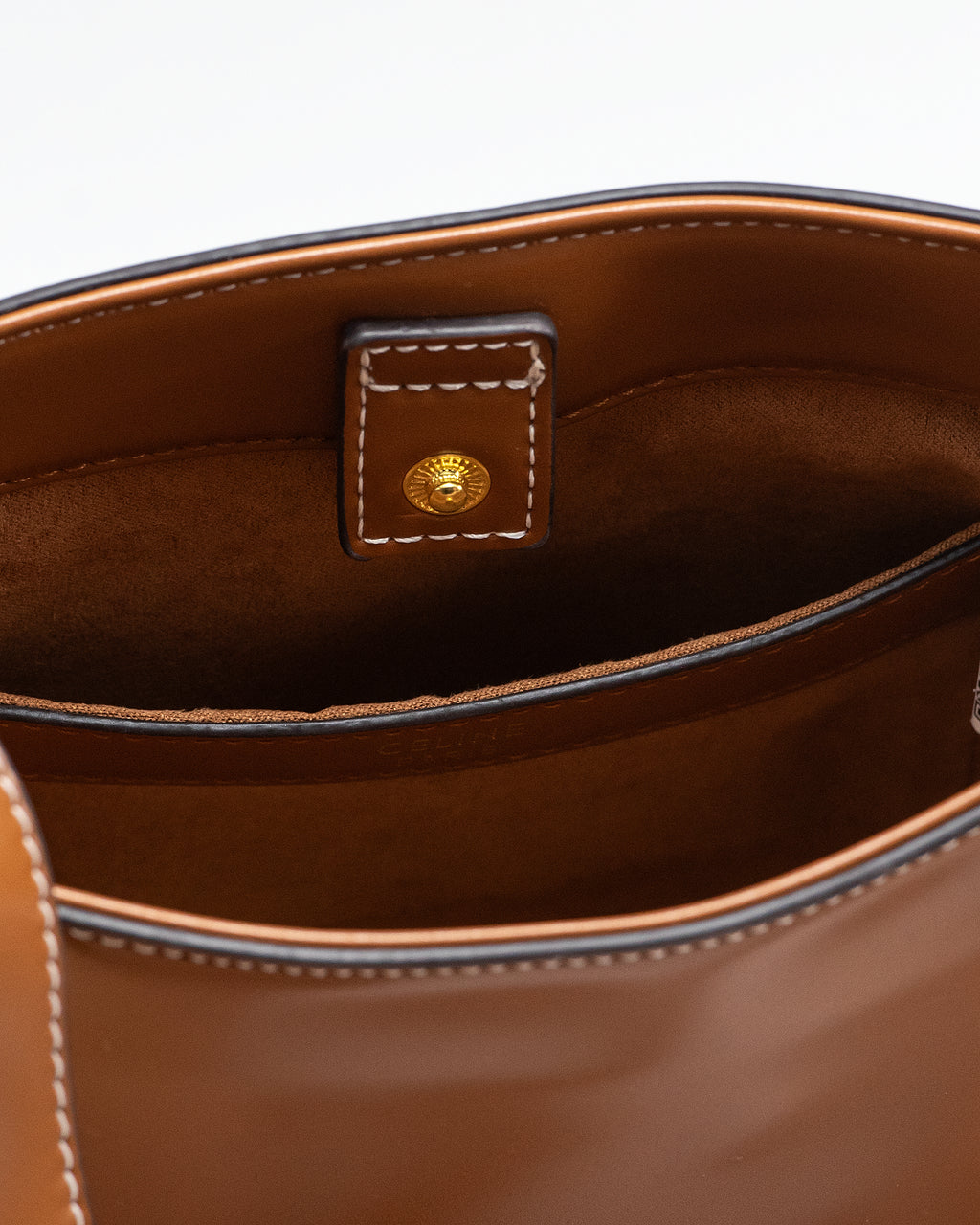 CELINE SMALL BUCKET CUIR TRIOMPHE BAG