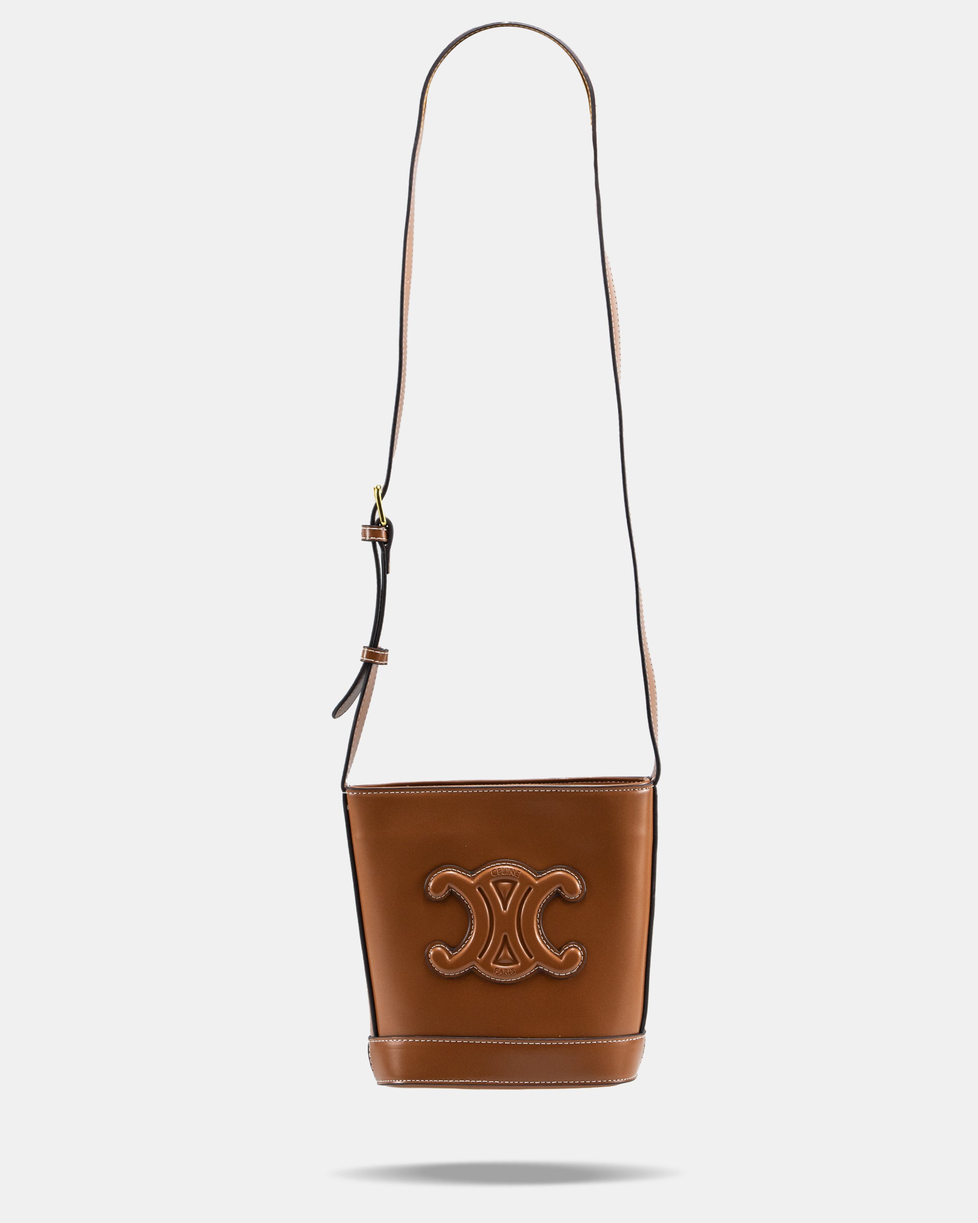 CELINE SMALL BUCKET CUIR TRIOMPHE BAG