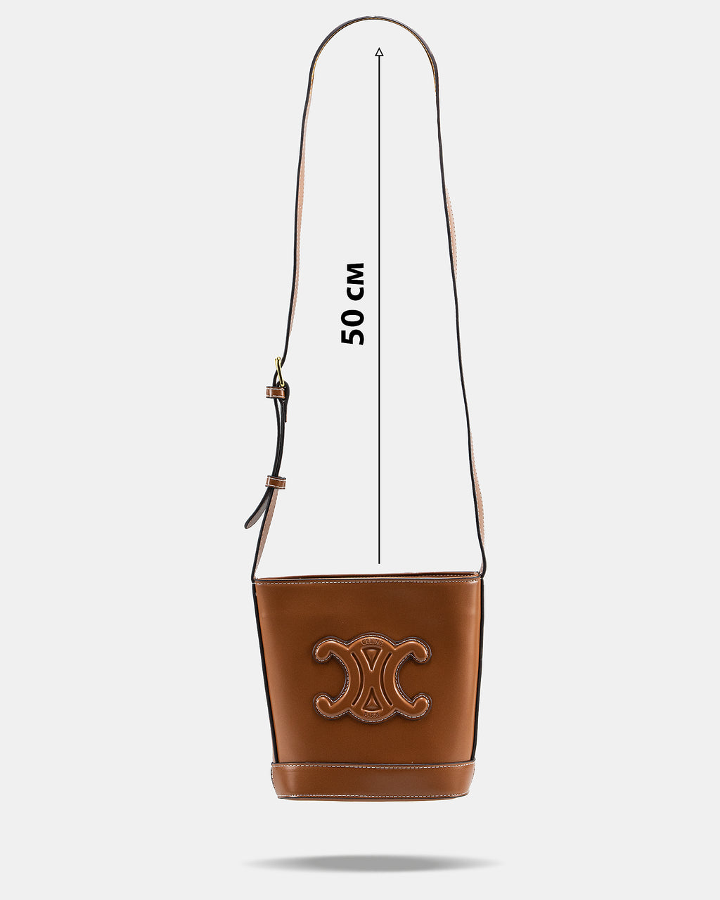 CELINE SMALL BUCKET CUIR TRIOMPHE BAG