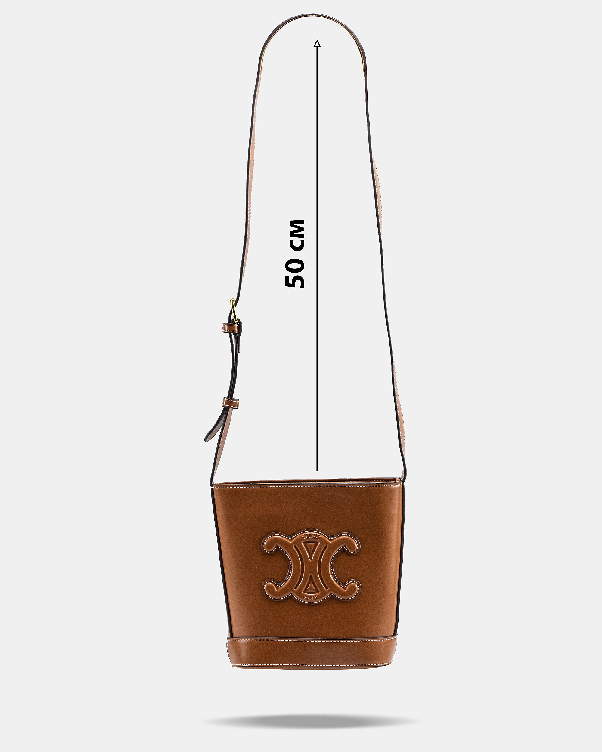 CELINE SMALL BUCKET CUIR TRIOMPHE BAG