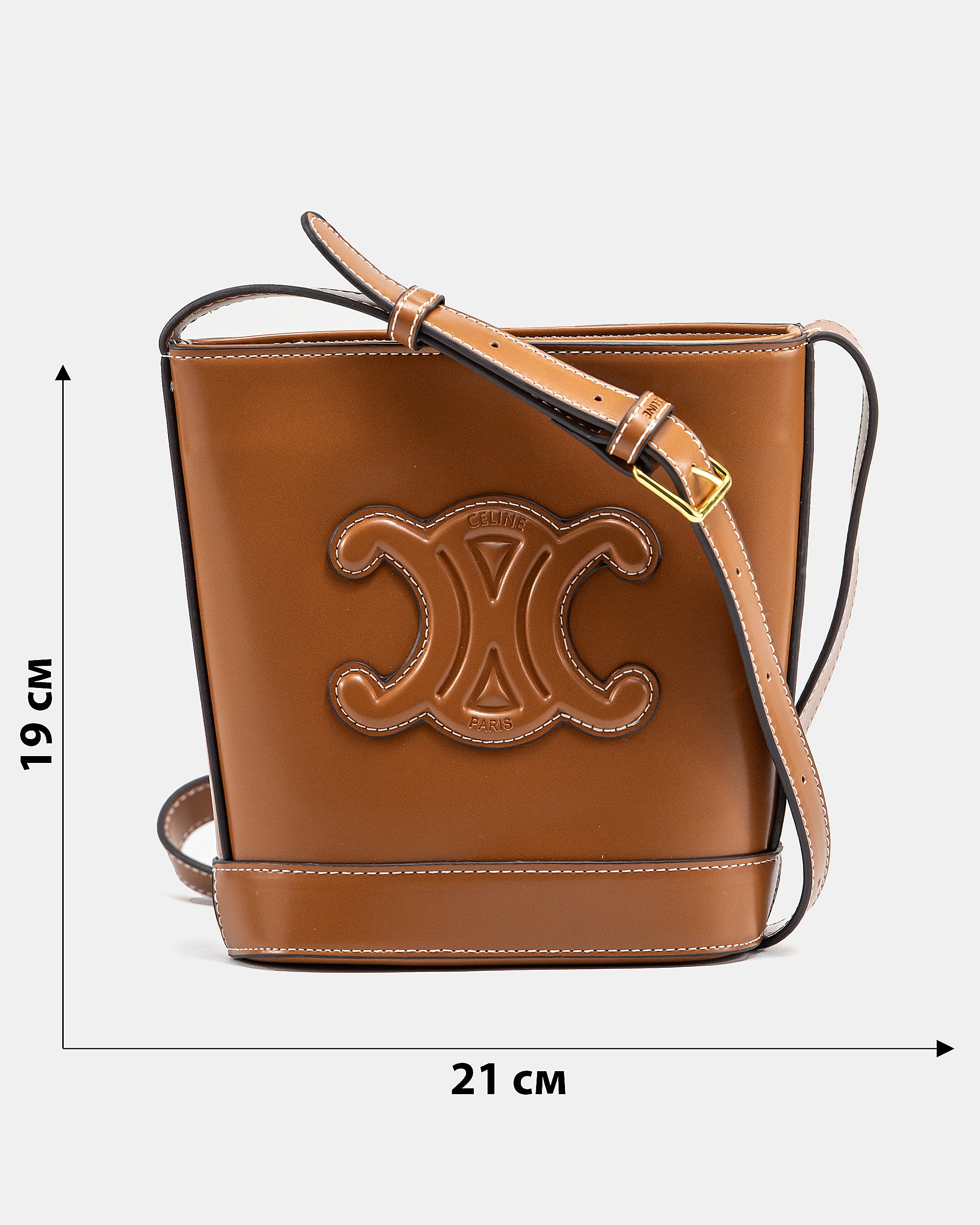 CELINE SMALL BUCKET CUIR TRIOMPHE BAG