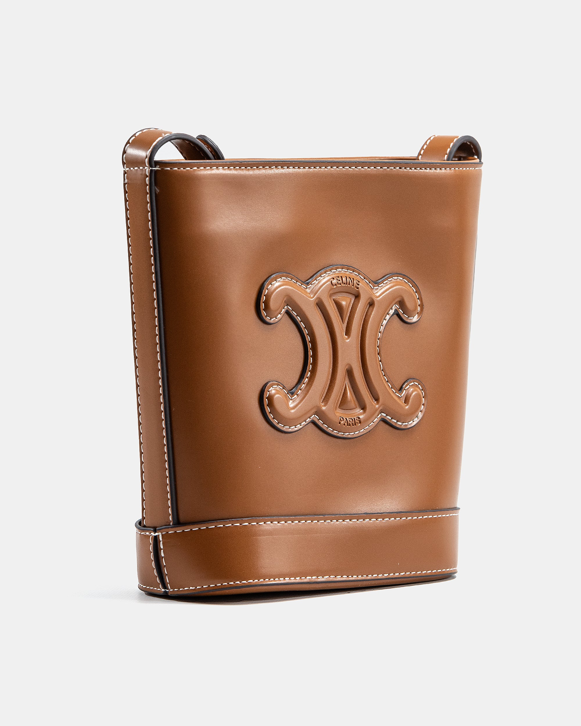 CELINE SMALL BUCKET CUIR TRIOMPHE BAG