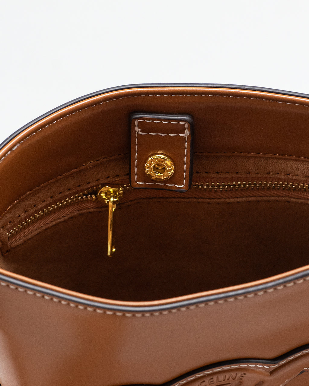 CELINE SMALL BUCKET CUIR TRIOMPHE BAG