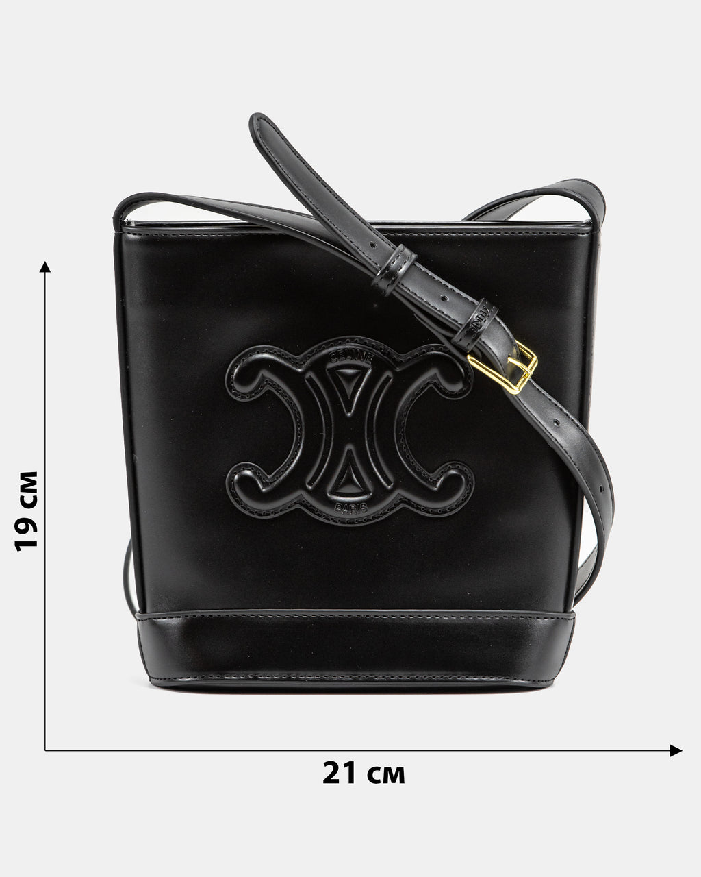 CELINE SMALL BUCKET CUIR TRIOMPHE BAG