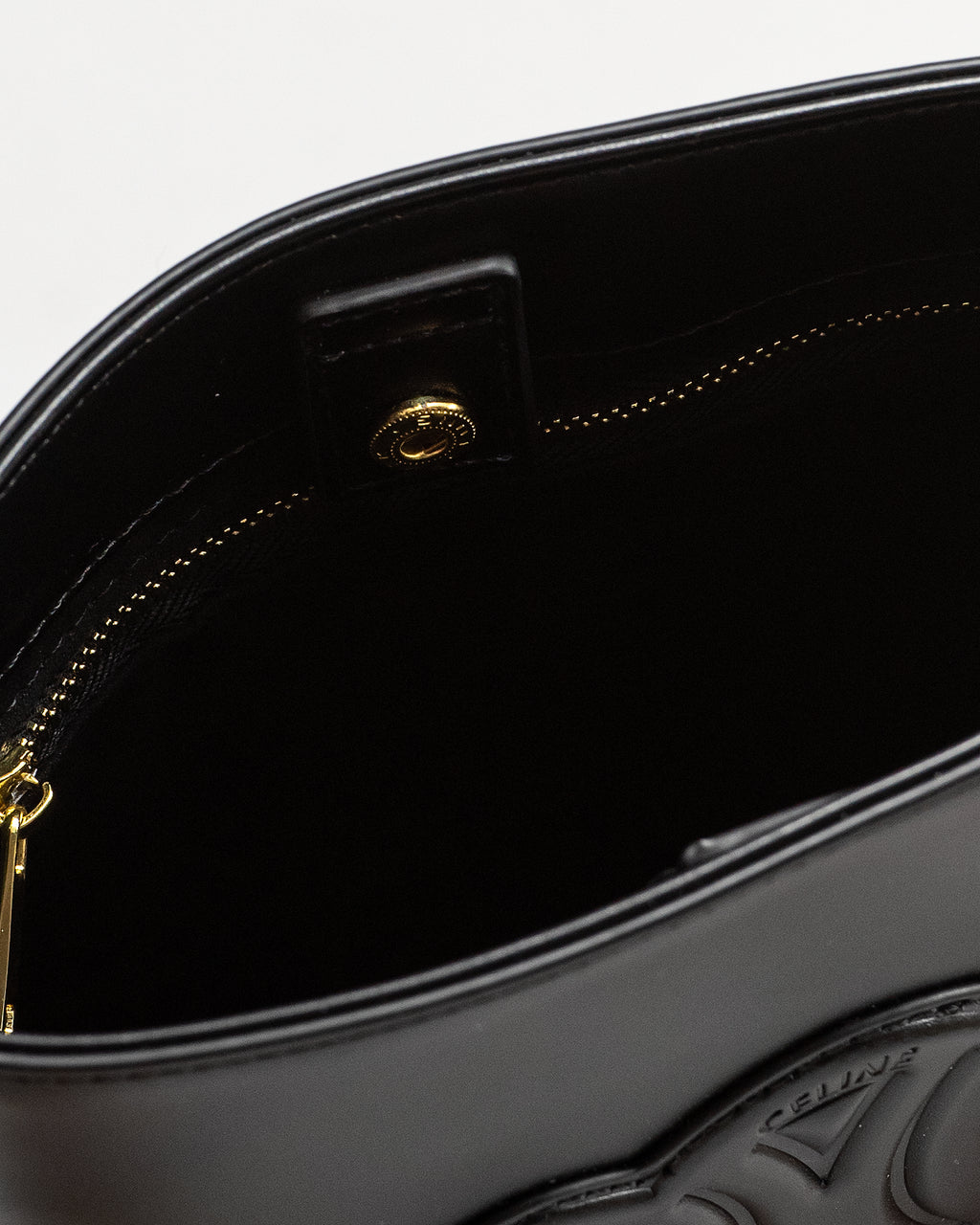 CELINE SMALL BUCKET CUIR TRIOMPHE BAG