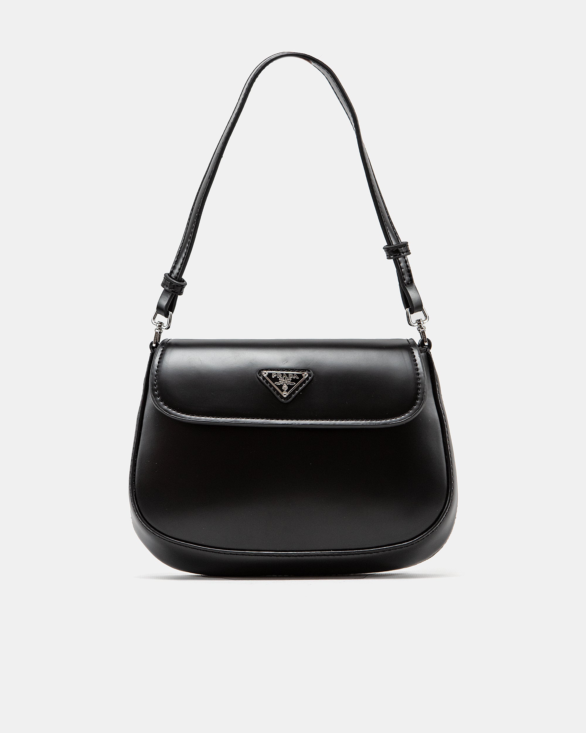 PRADA CLEO LACQUERED LEATHER MINI BAG