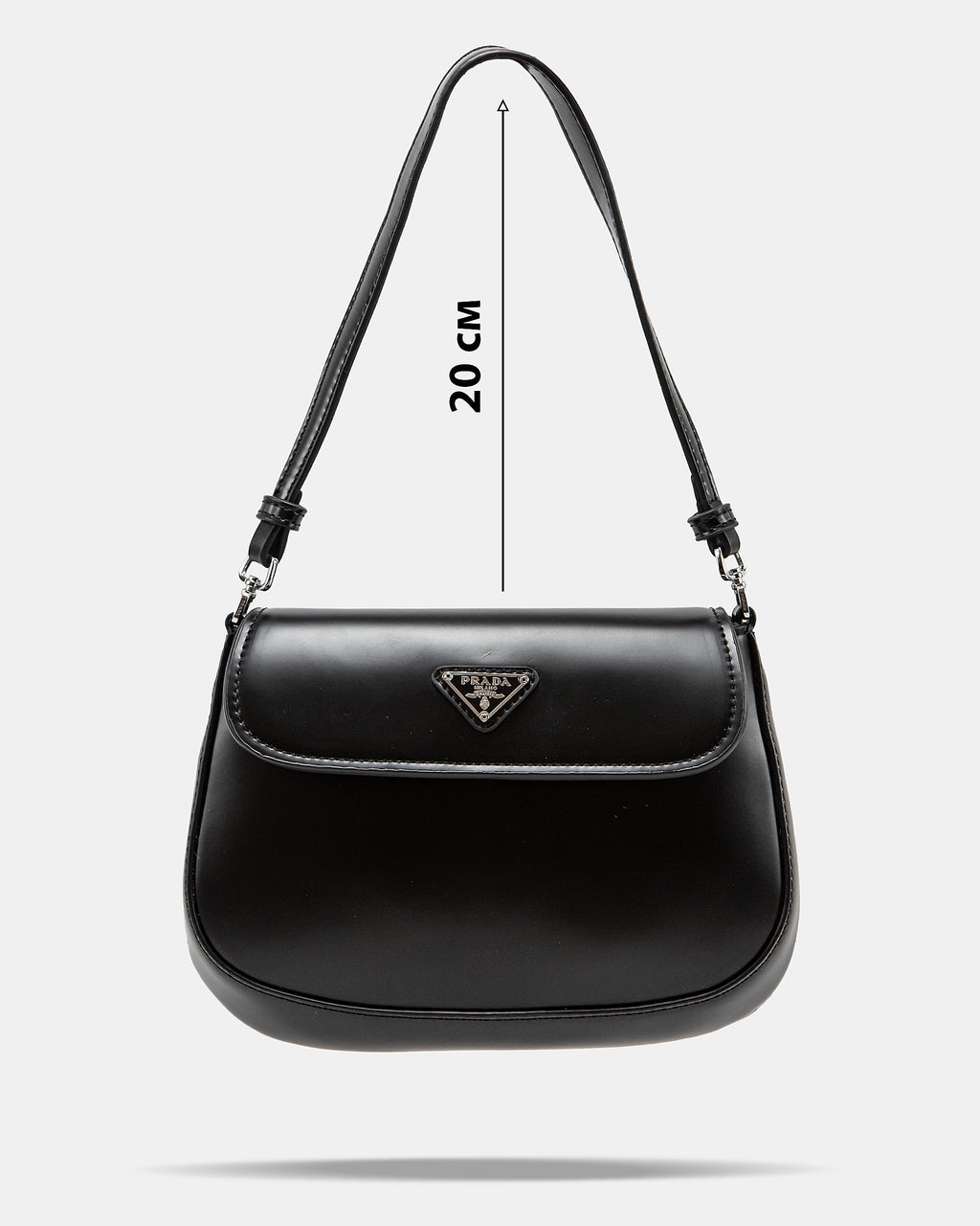 PRADA CLEO LACQUERED LEATHER MINI BAG