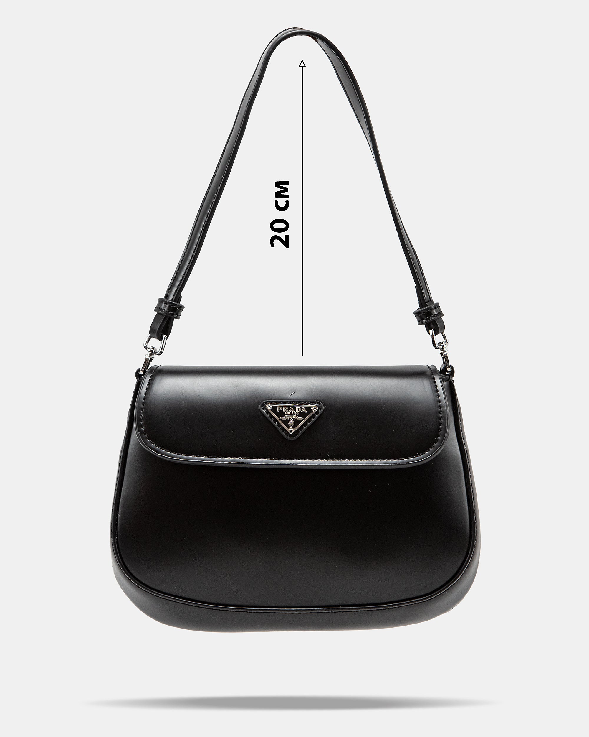 PRADA CLEO LACQUERED LEATHER MINI BAG