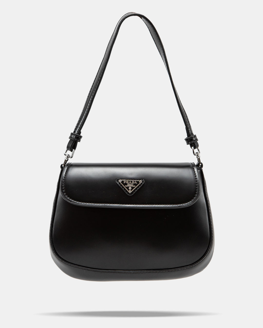 PRADA CLEO LACQUERED LEATHER MINI BAG