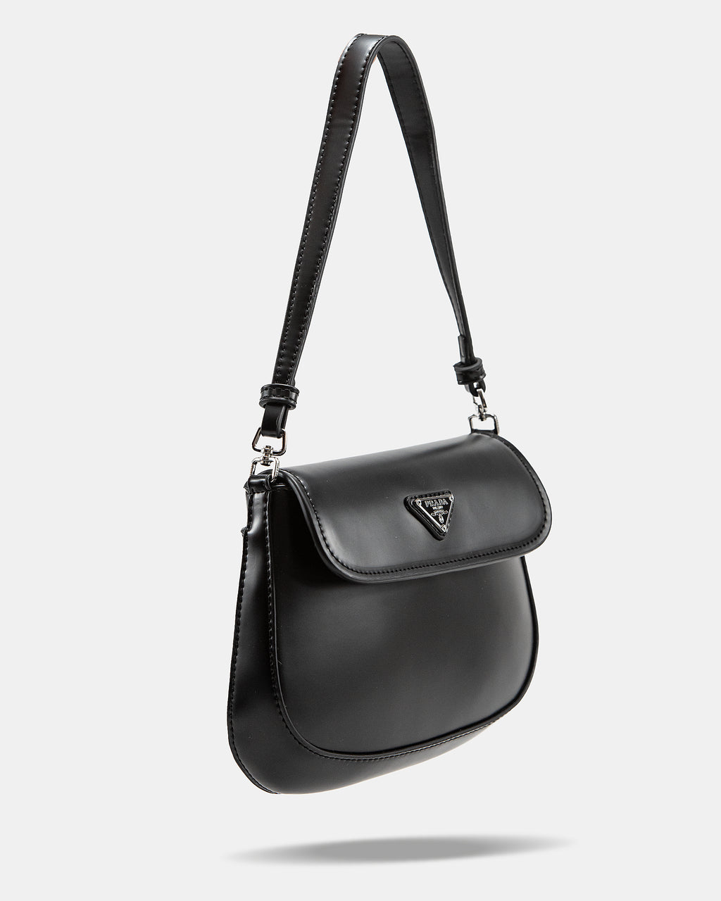 PRADA CLEO LACQUERED LEATHER MINI BAG