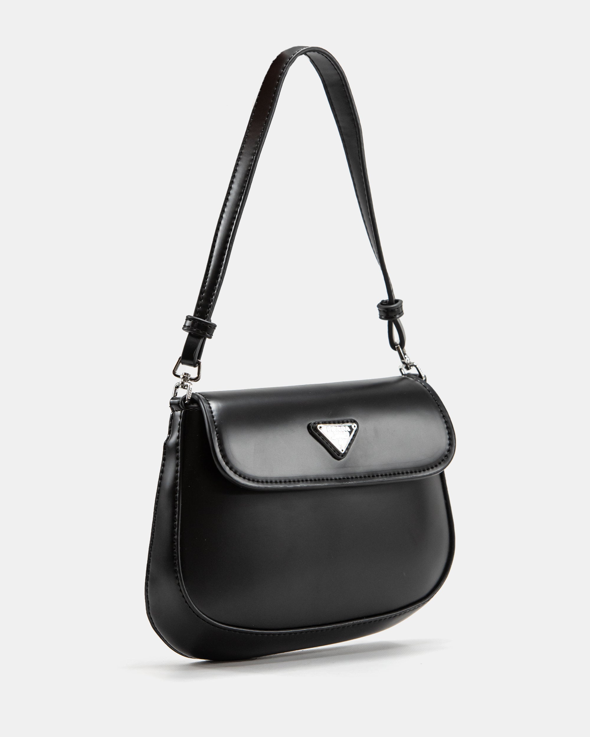 PRADA CLEO LACQUERED LEATHER MINI BAG
