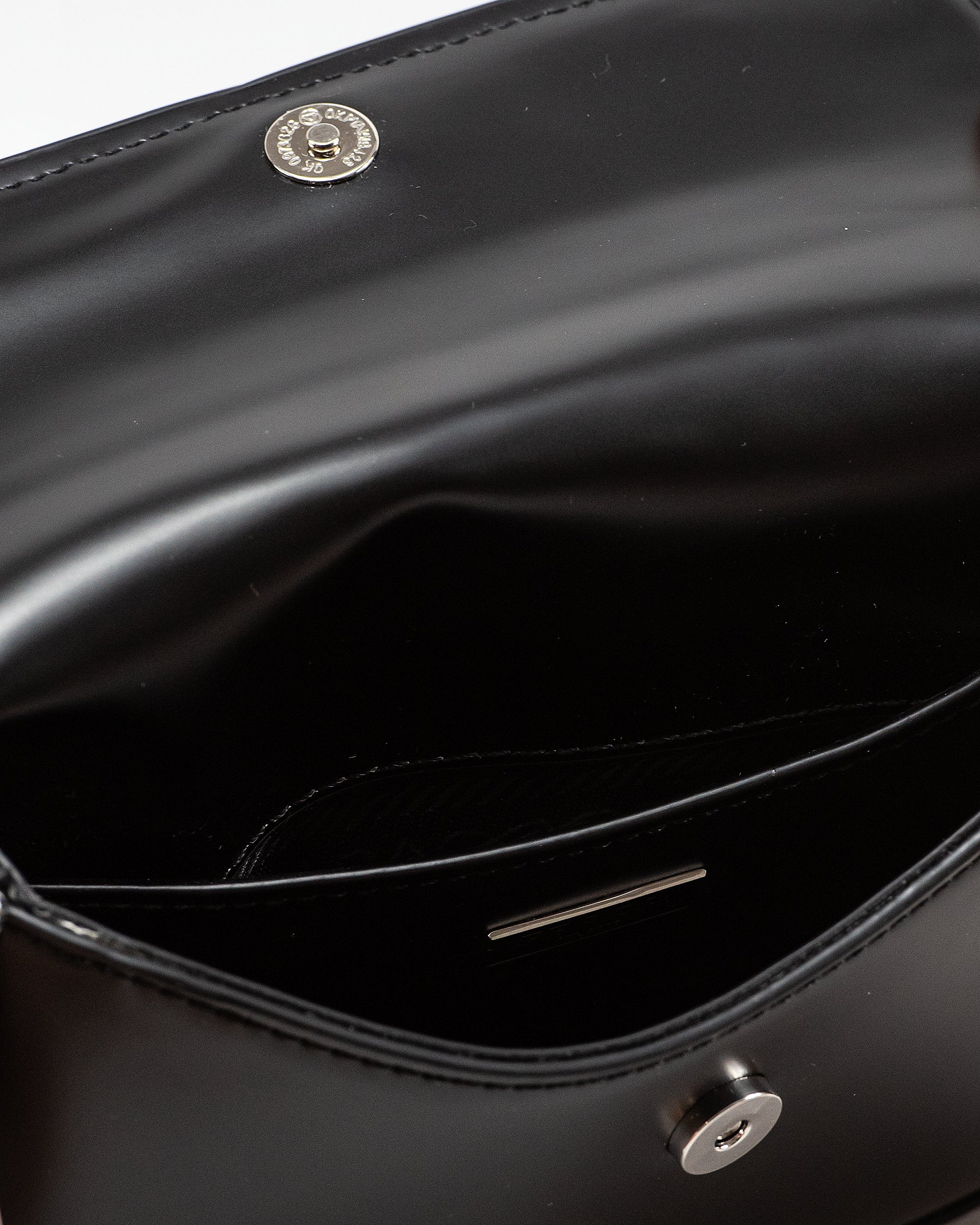 PRADA CLEO LACQUERED LEATHER MINI BAG