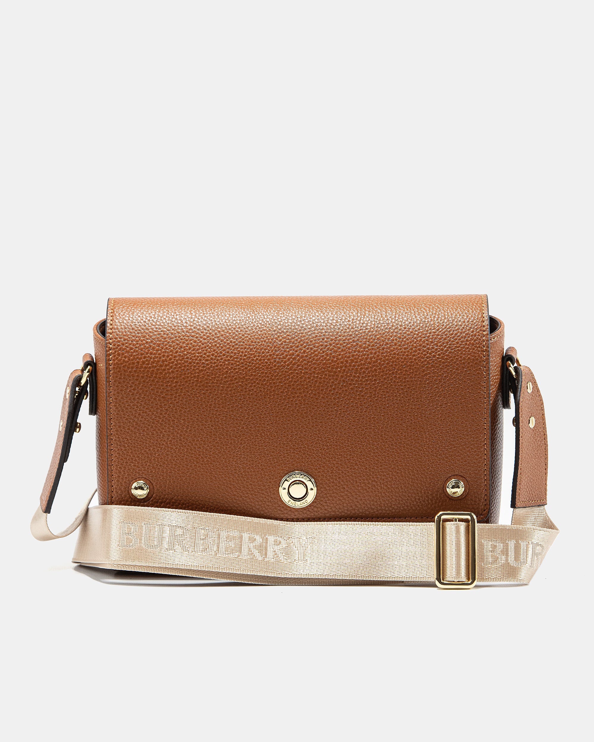 BURBERRY VINTAGE CHECK LEATHER NOTE CROSSBODY BAG