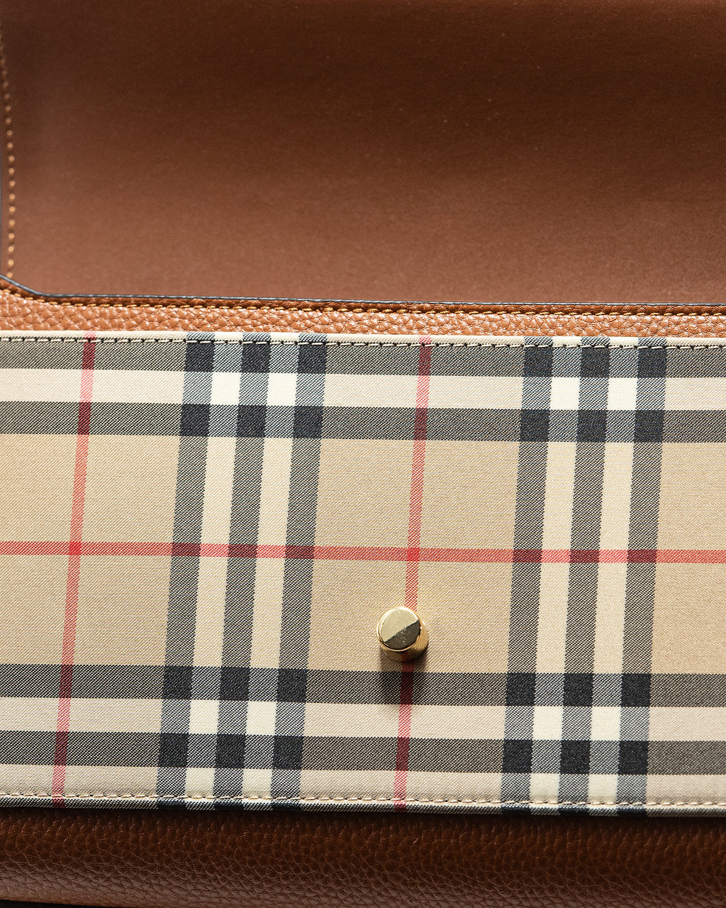 BURBERRY VINTAGE CHECK LEATHER NOTE CROSSBODY BAG