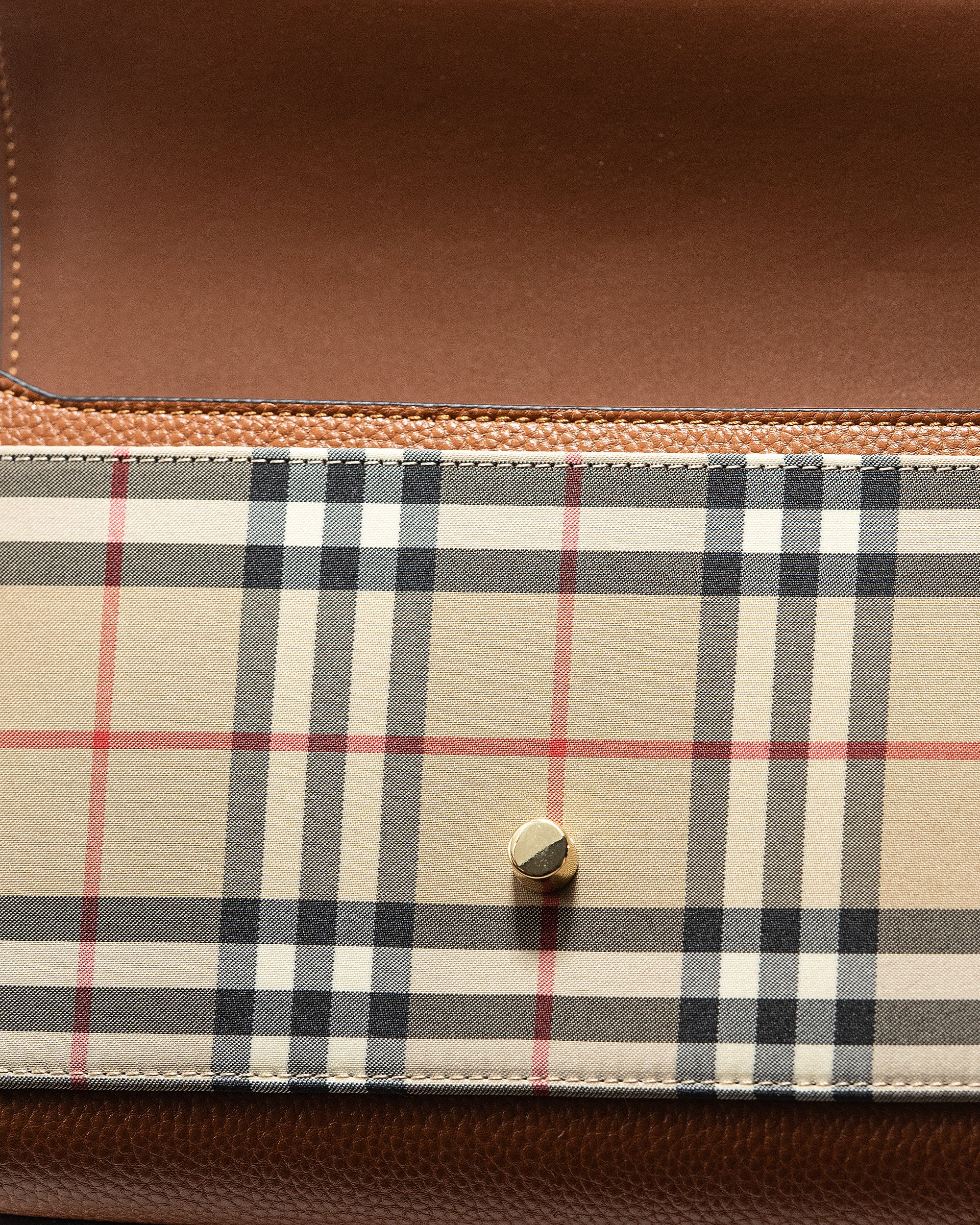 BURBERRY VINTAGE CHECK LEATHER NOTE CROSSBODY BAG