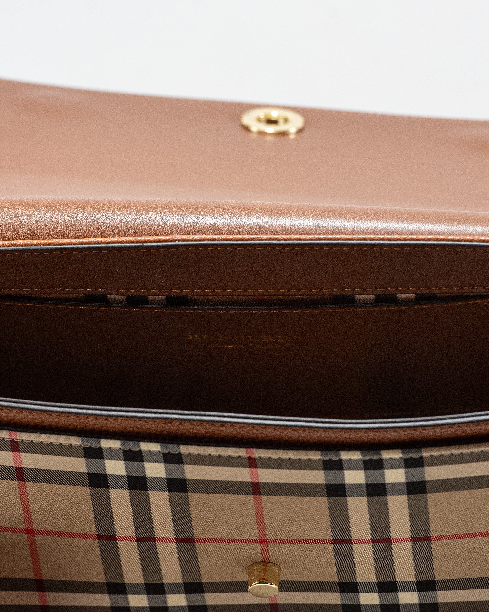 BURBERRY VINTAGE CHECK LEATHER NOTE CROSSBODY BAG