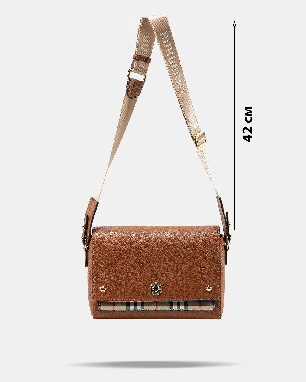 BURBERRY VINTAGE CHECK LEATHER NOTE CROSSBODY BAG