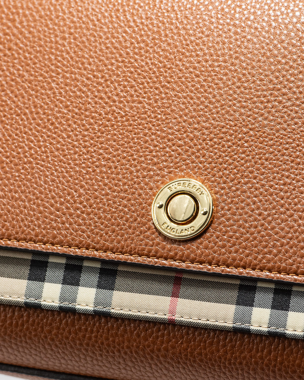 BURBERRY VINTAGE CHECK LEATHER NOTE CROSSBODY BAG