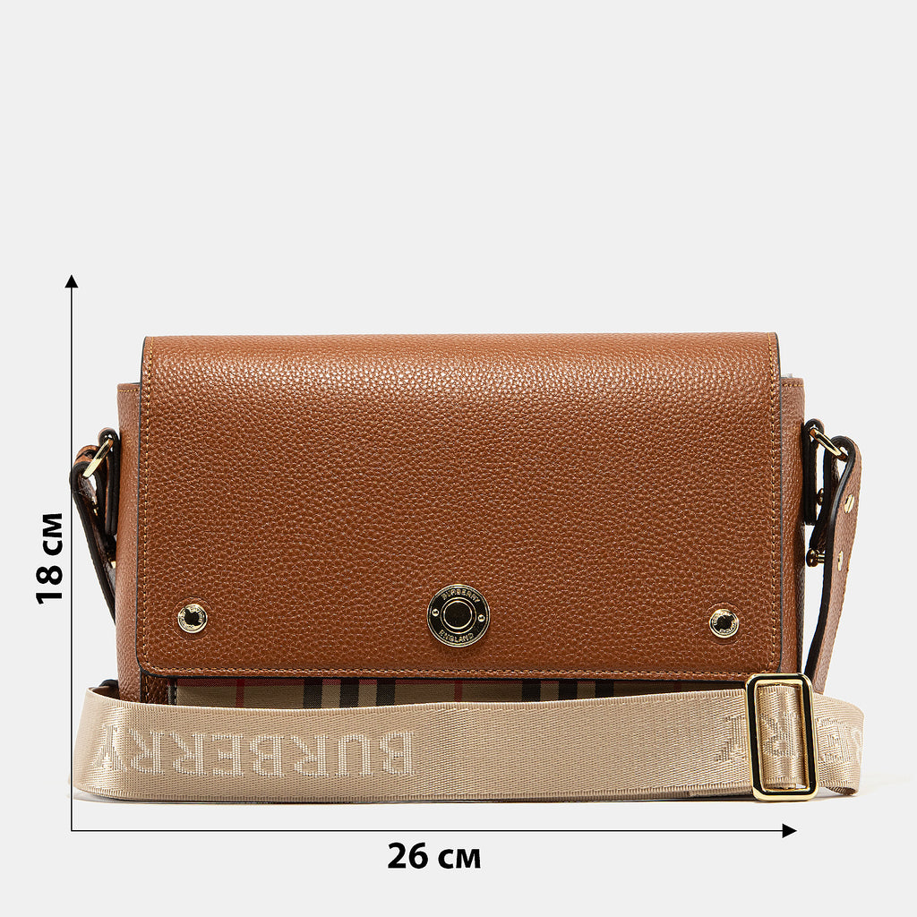 BURBERRY VINTAGE CHECK LEATHER NOTE CROSSBODY BAG