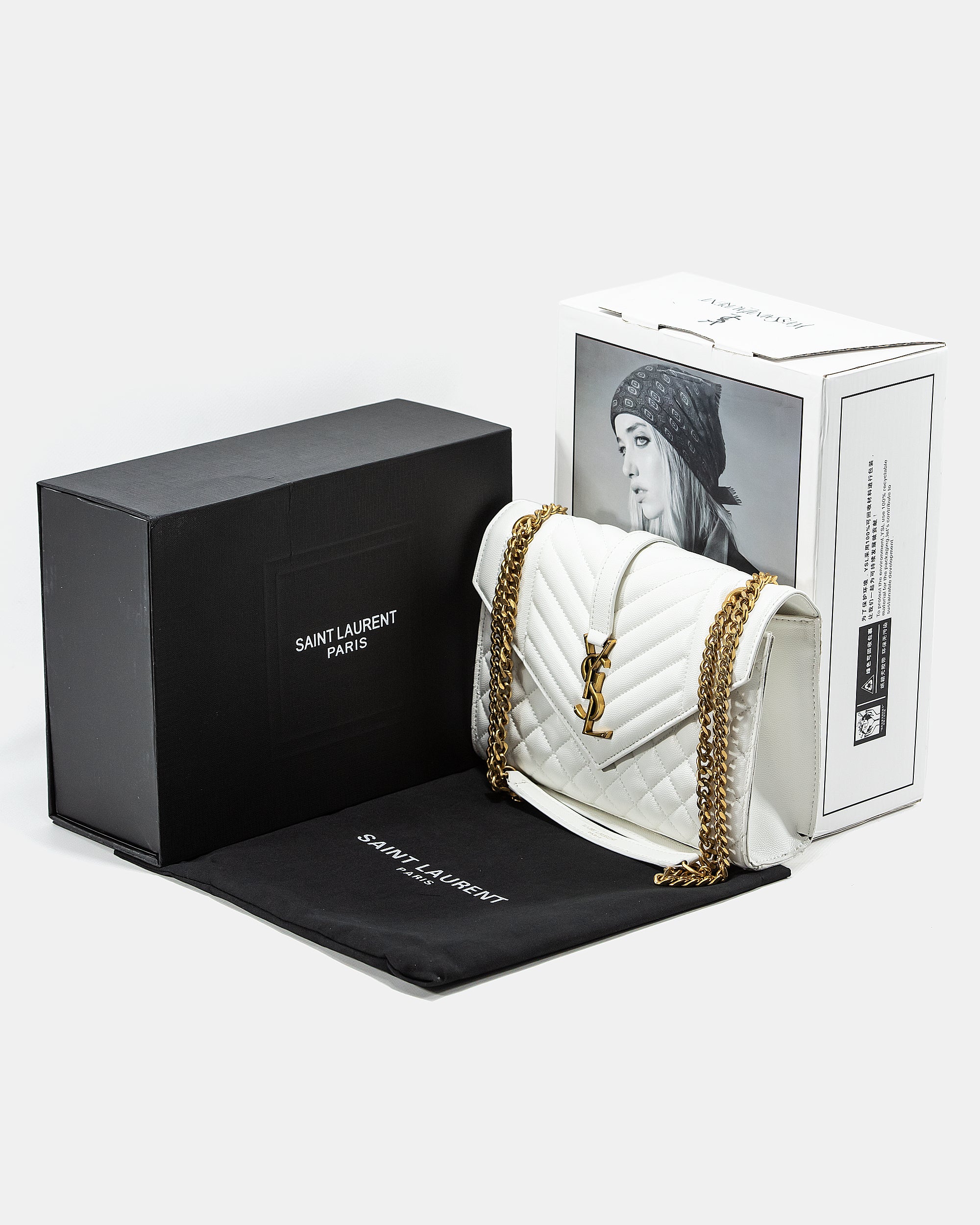 SAINT LAURENT ENVELOPE SHOULDER BAG