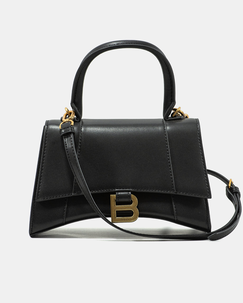 BALENCIAGA HOURGLASS BAG IN BLACK