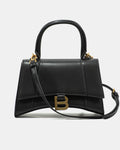 BALENCIAGA HOURGLASS BAG IN BLACK