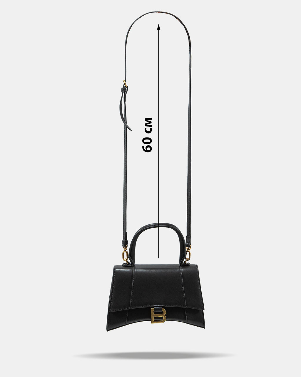 BALENCIAGA HOURGLASS BAG IN BLACK