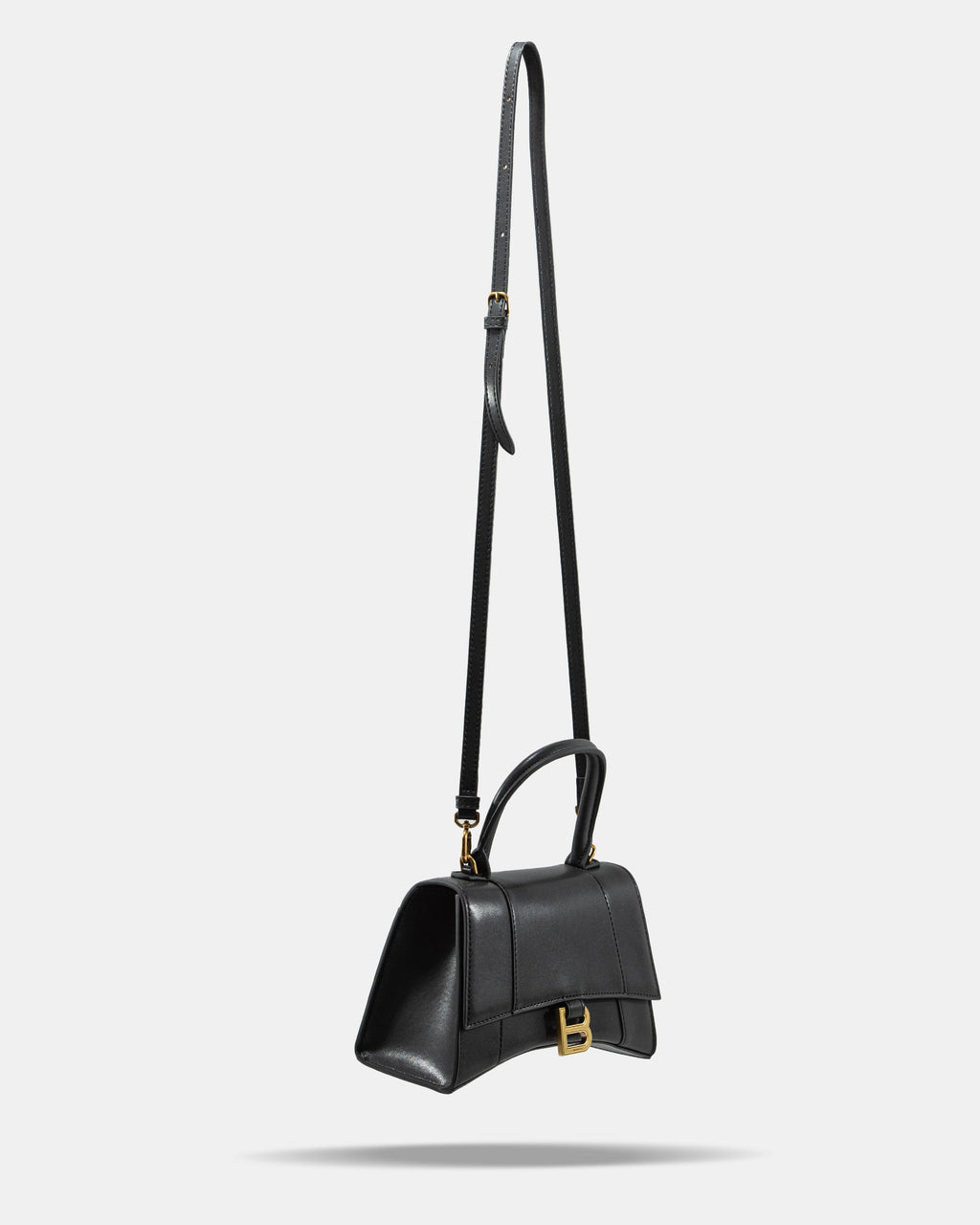 BALENCIAGA HOURGLASS BAG IN BLACK