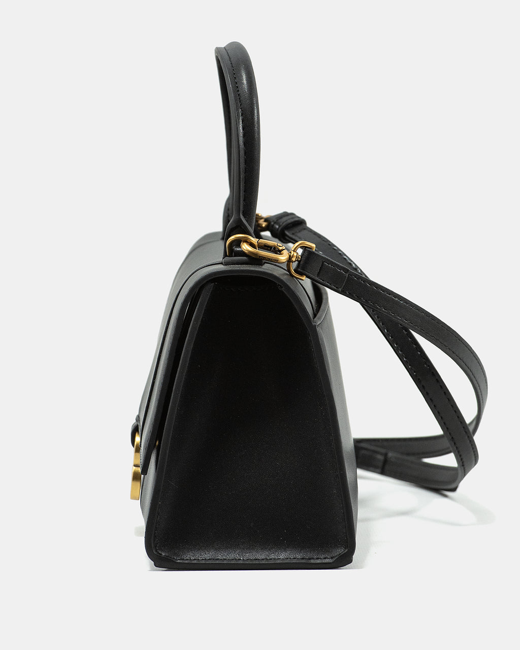 BALENCIAGA HOURGLASS BAG IN BLACK