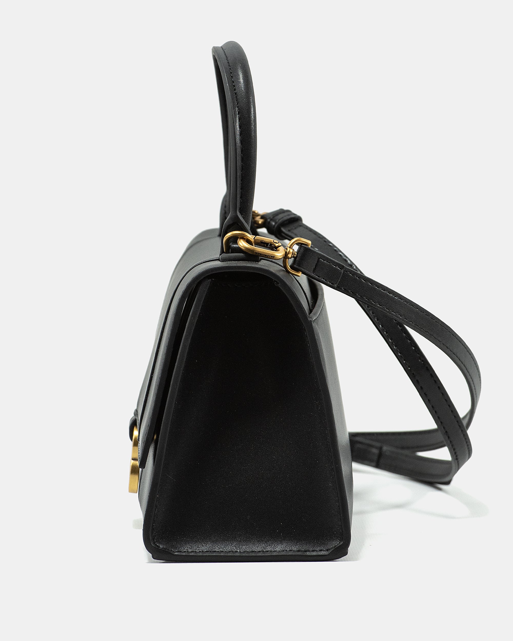 BALENCIAGA HOURGLASS BAG IN BLACK