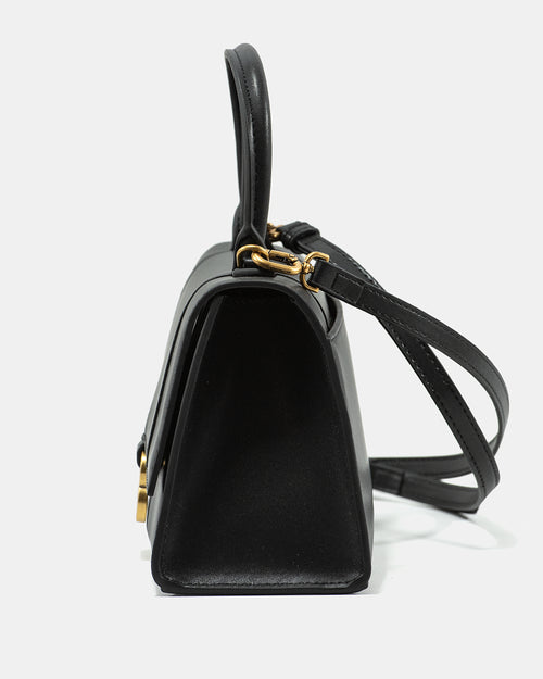 BALENCIAGA HOURGLASS BAG IN BLACK