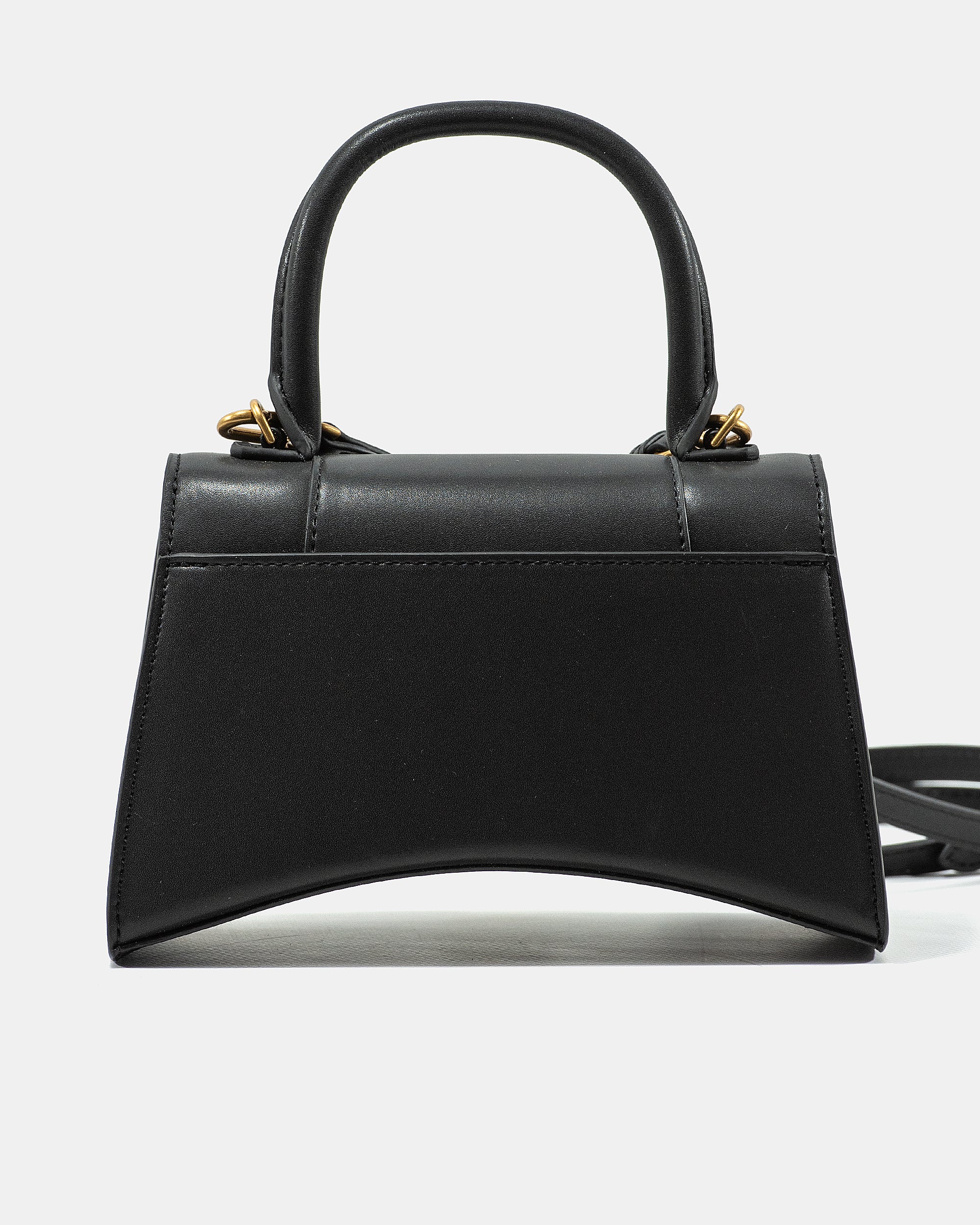 BALENCIAGA HOURGLASS BAG IN BLACK