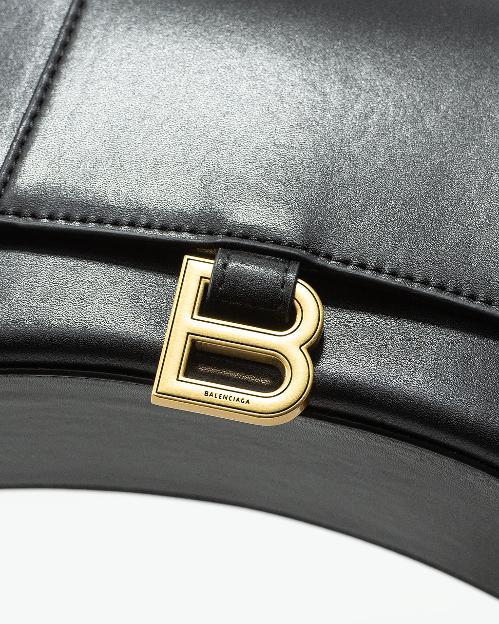 BALENCIAGA HOURGLASS BAG IN BLACK