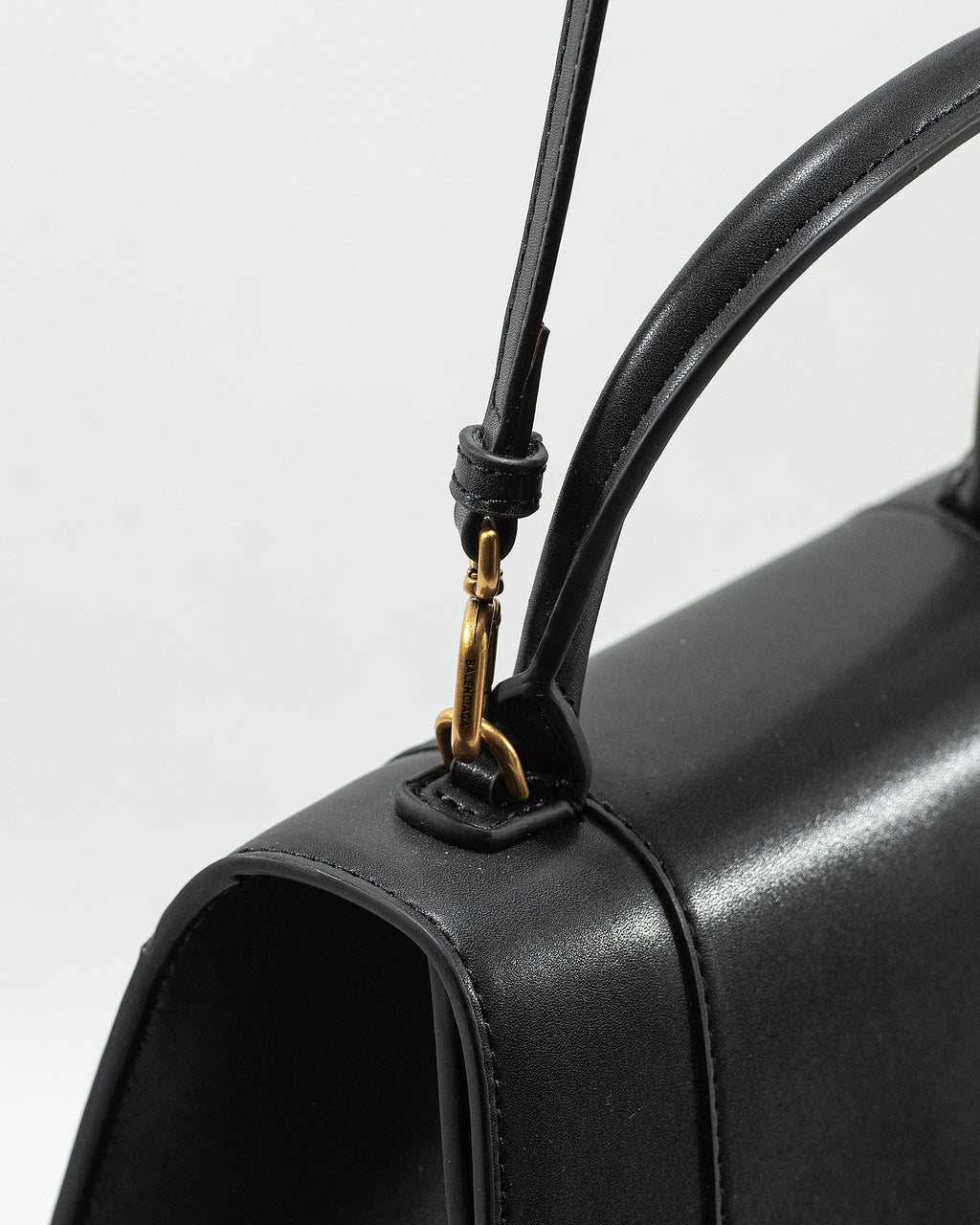 BALENCIAGA HOURGLASS BAG IN BLACK