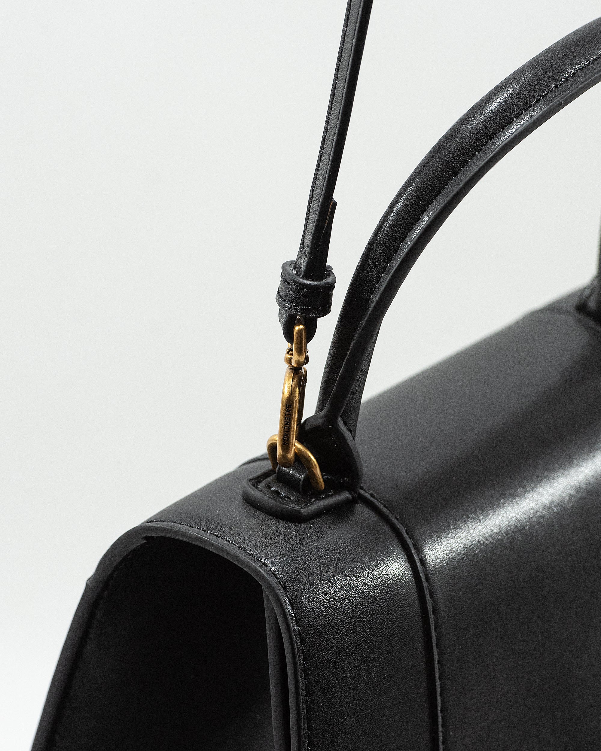 BALENCIAGA HOURGLASS BAG IN BLACK