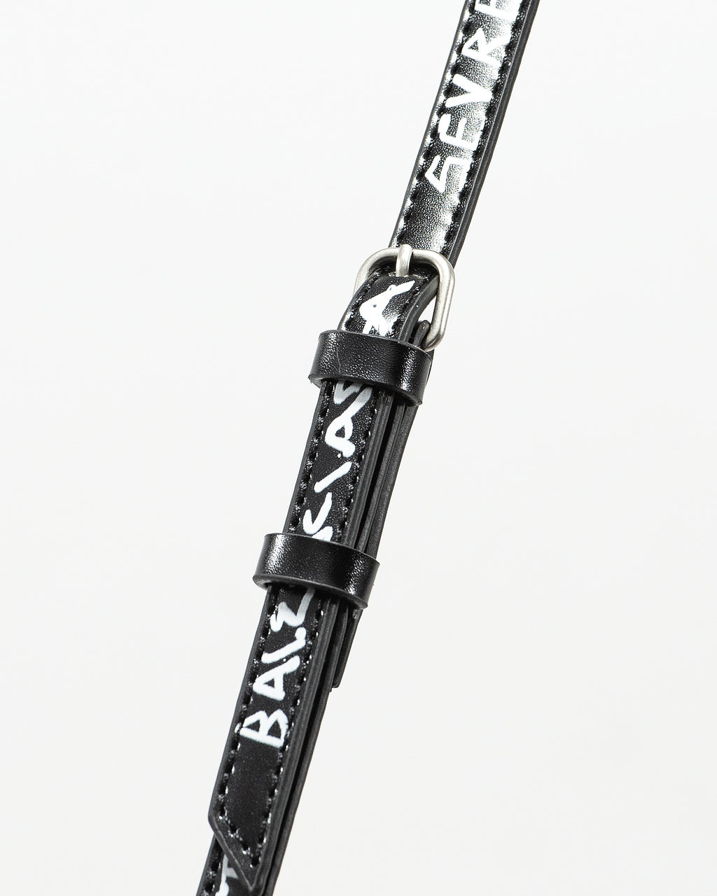 BALENCIAGA HOURGLASS GRAFFITI TOP HANDLE BAG IN BLACK