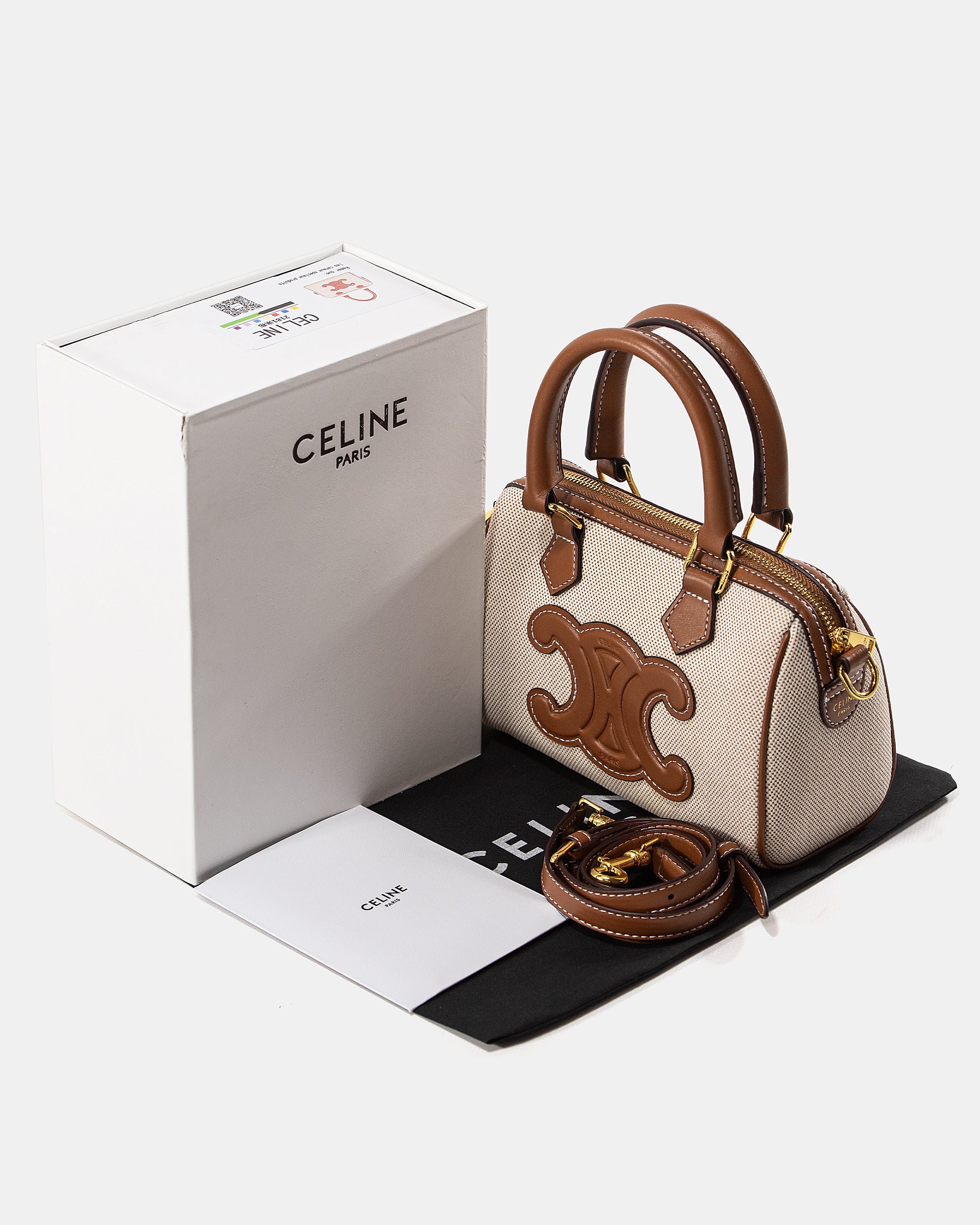 CELINE SMALL BOSTON CUIR TRIOMPHE BAG