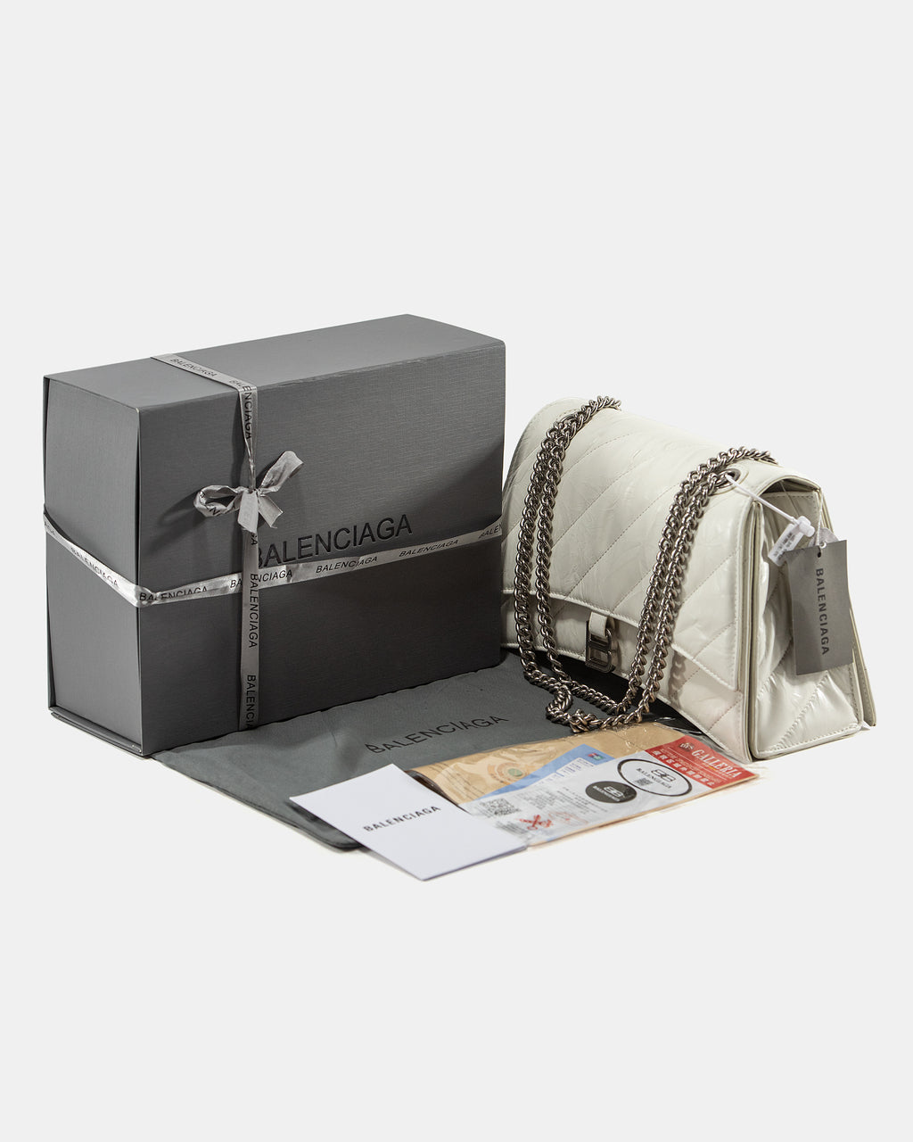 BALENCIAGA SHOULDER BAG IN WHITE