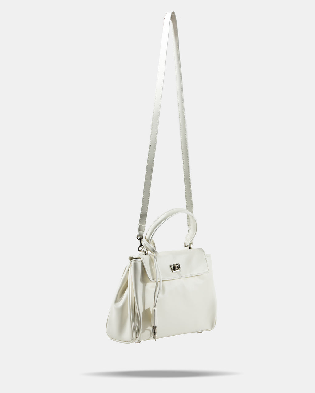 BALENCIAGA HOURGLASS TOP HANDLE BAG IN WHITE