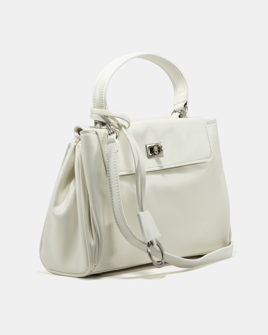BALENCIAGA HOURGLASS TOP HANDLE BAG IN WHITE