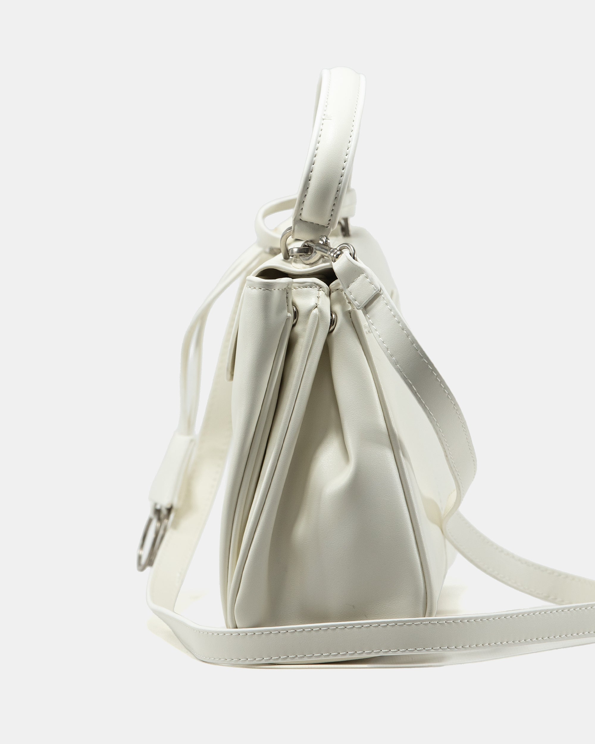 BALENCIAGA HOURGLASS TOP HANDLE BAG IN WHITE