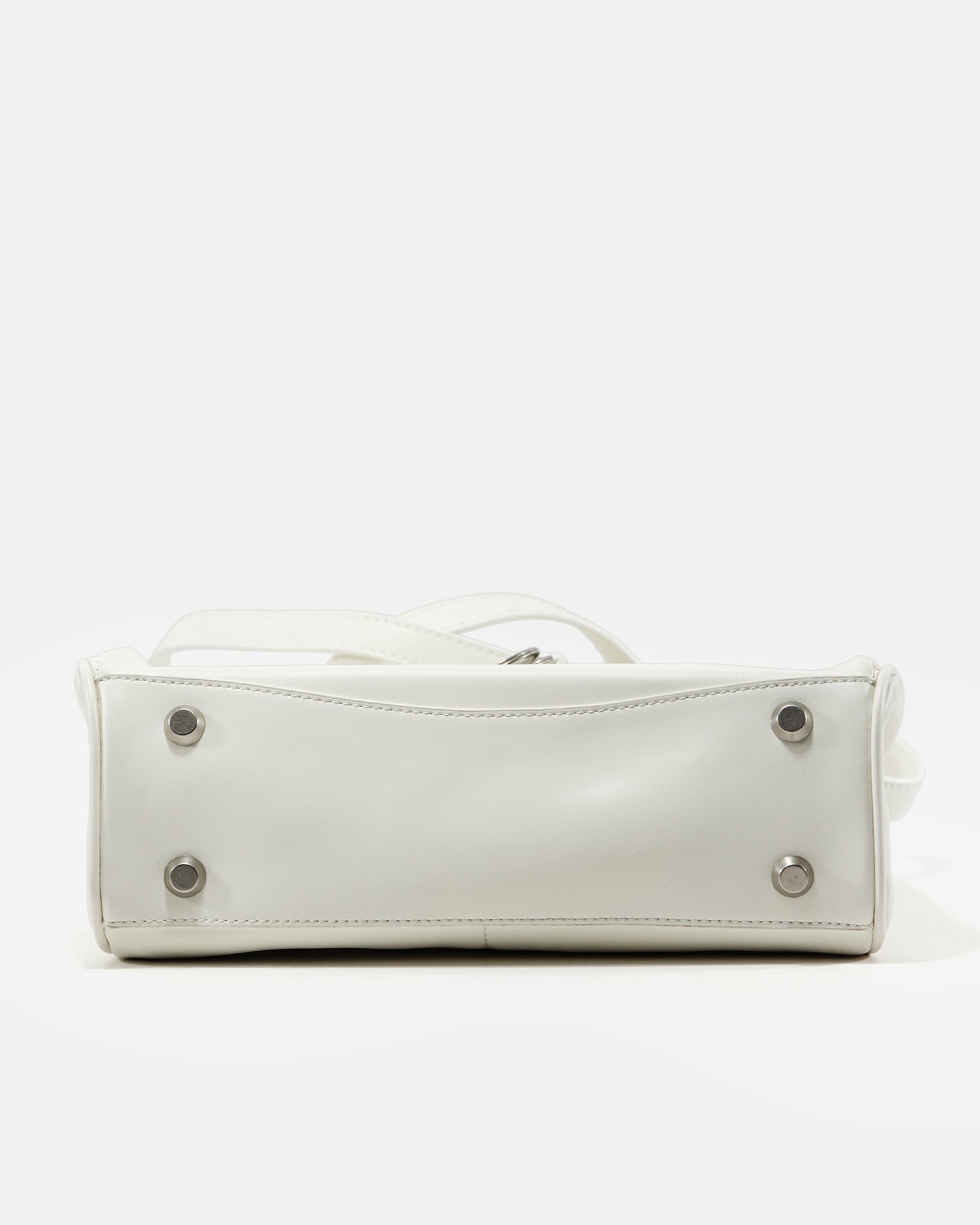 BALENCIAGA HOURGLASS TOP HANDLE BAG IN WHITE