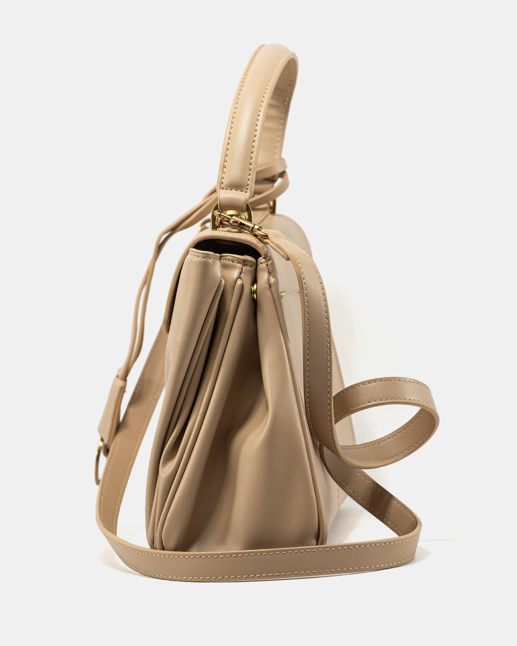 BALENCIAGA HOURGLASS TOP HANDLE BAG IN BEIGE