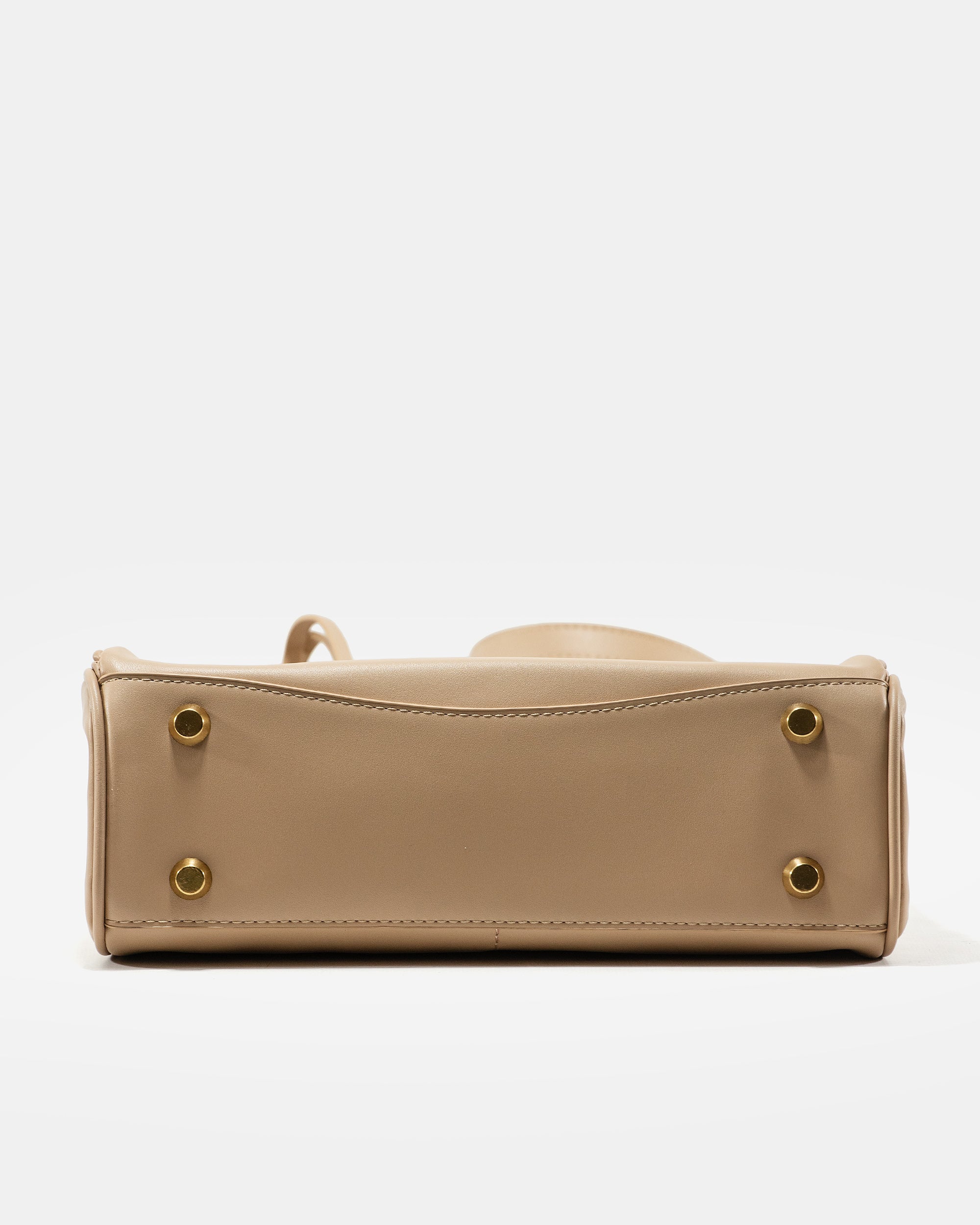 BALENCIAGA HOURGLASS TOP HANDLE BAG IN BEIGE