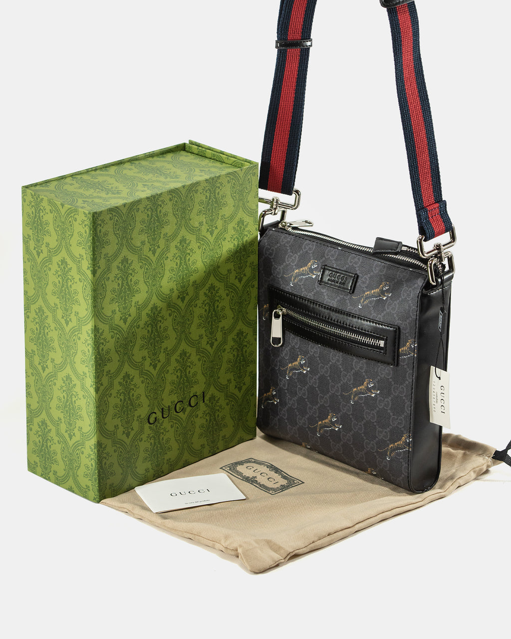 GUCCI SUPREME TIGER MESSENGER BAG